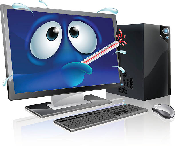 ilustraciones, imágenes clip art, dibujos animados e iconos de stock de broken virus informático de historieta - computer bug virus computer pc