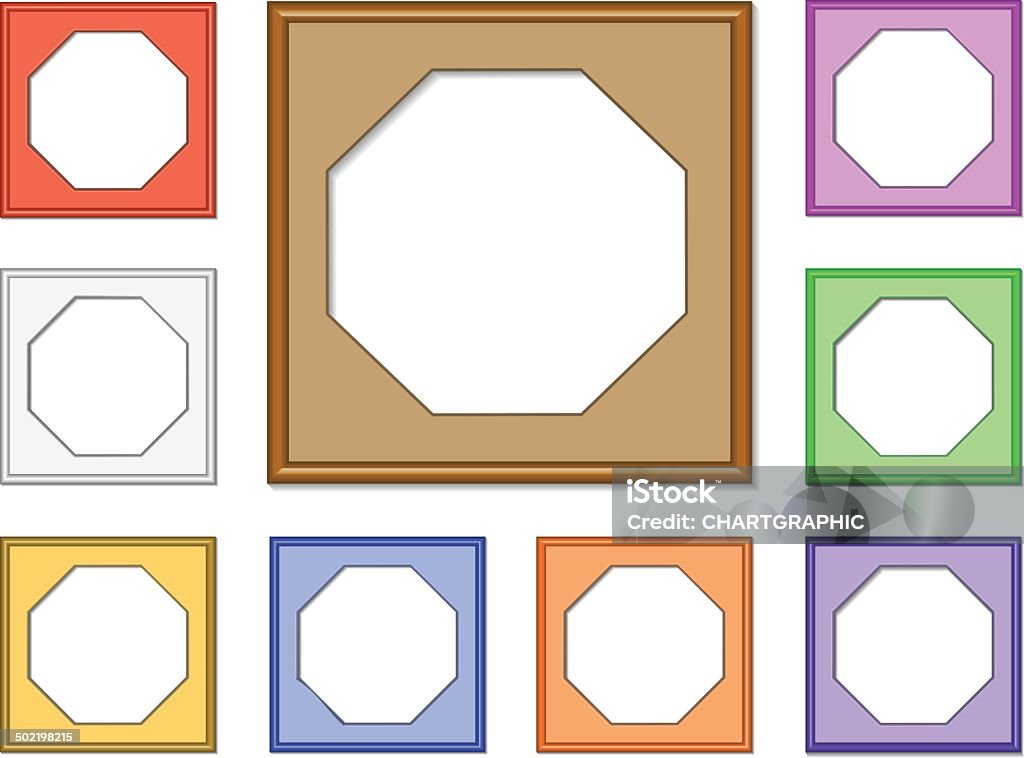 Octogen Photo Frame Modern Frameoctagon01 Stock Illustration - Download Image Now - Arts ...