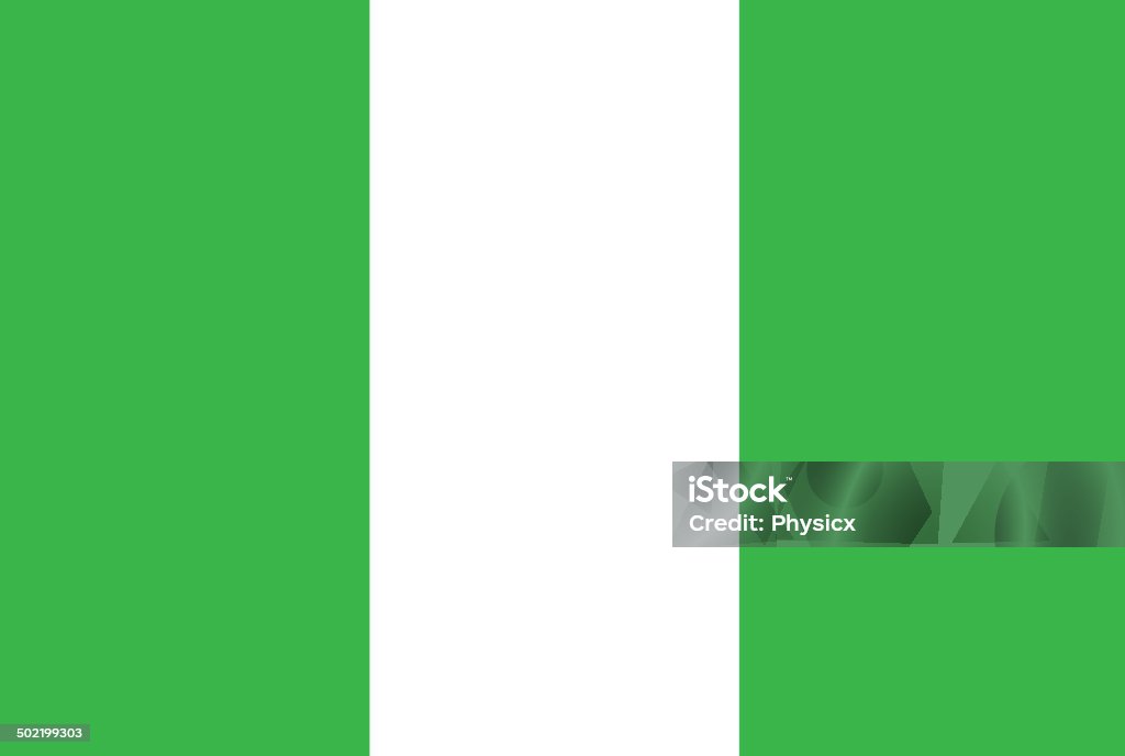 Nigeria Flagge.  Vektor - - Lizenzfrei Afrika Vektorgrafik