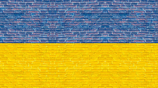istock Ukraine flag on old brick wall 502210618