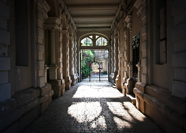 istock Sunset in the archway to the courtyard 502211672