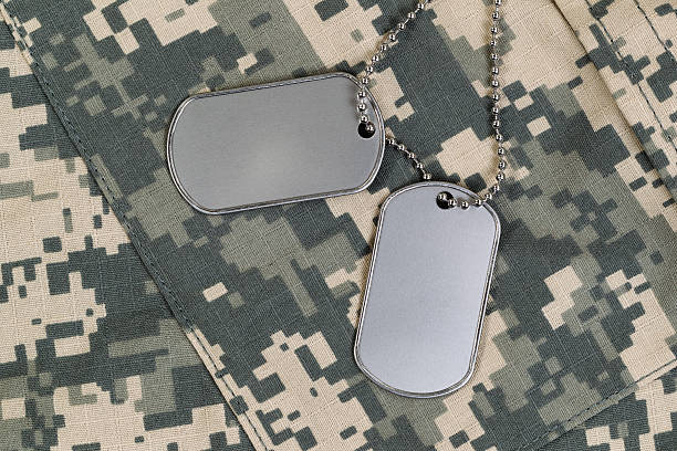 istock Close up of military uniform and identification tags 502214988