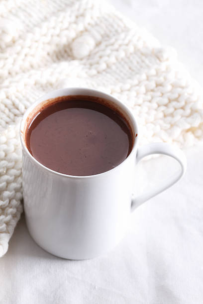 istock hot chocolate drink in white mug 502216120
