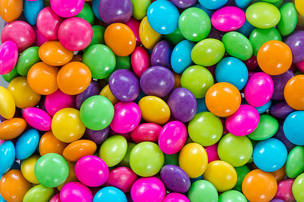 색상화 초콜릿 사탕 과자를 배경 - candy coated 뉴스 사진 이미지
