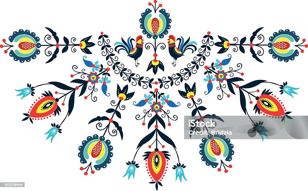 folk pattern polish folk design Folk Music stock vector