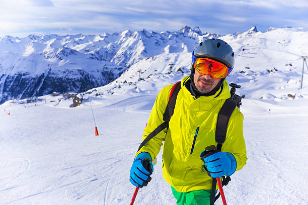 istock Skier man in winter mountains 502219326