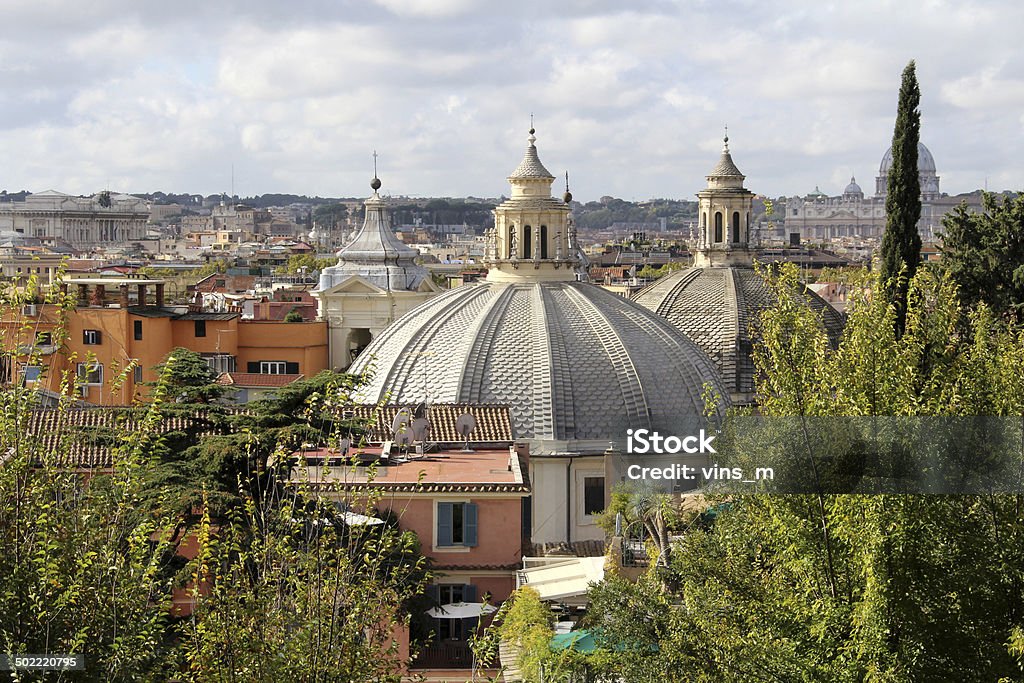Rome Panorama, Italy Ancient Stock Photo