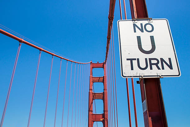istock Golden Gate Bridge Close-up with Road sign 502221147
