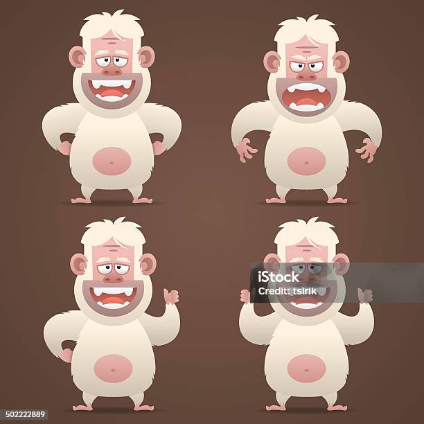 Bigfoot Character In Different Poses Stock Illustration - Download Image Now - Yeti, Adult, Ancient