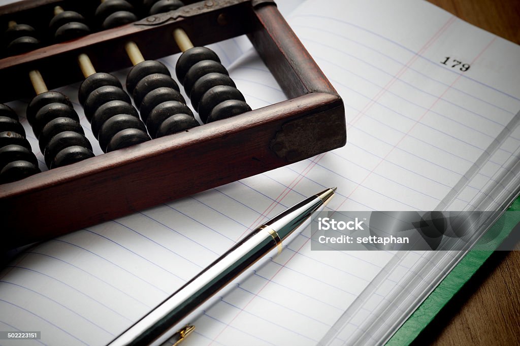 Accountants era before digital system Accountants era before digital system. Abacus Stock Photo