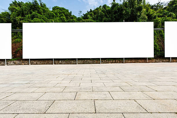 istock square Cement floor and blank billboard 502224660