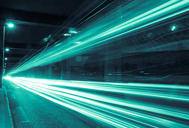 istock Big city road car lights at night 502224877