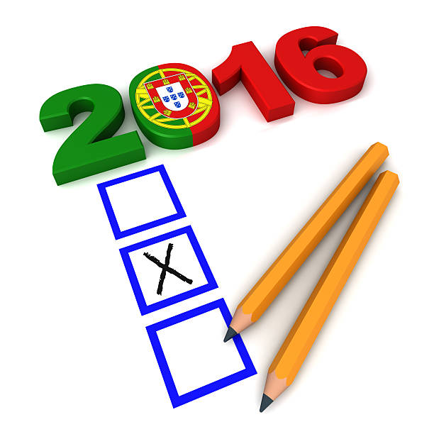 português eleições de 2016 - voting pen questionnaire green - fotografias e filmes do acervo