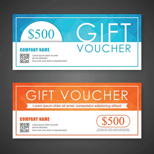 Vector illustration of Voucher, Gift certificate, Coupon template.