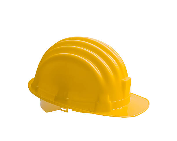 istock Yellow safety helmet construction 502227058