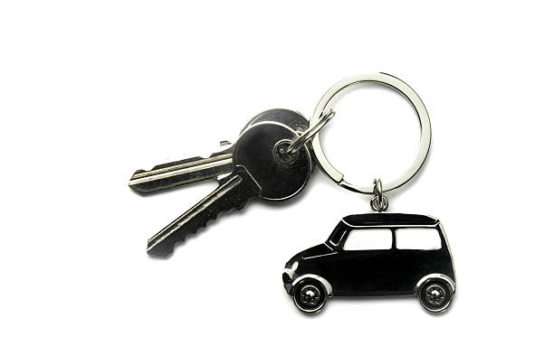 istock house keys and Keychain on white  background 502245648