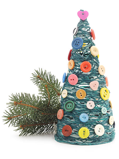 istock Christmas tree with yarn and buttons. 502246662