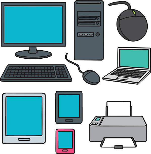 Cartoon Computer Peripherals Cartoon Computer Printer Parts