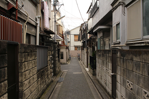 It is the scenery of the residential area of Sendagi of Tokyo.