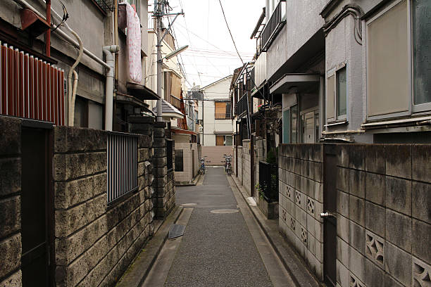 Back alleys of Tokyo Sendagi stock photo