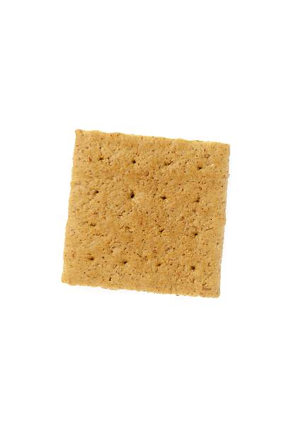 graham cracker isolated on white background stock photo