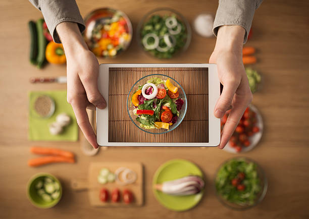 istock Food and cooking app on digital tablet 502254384