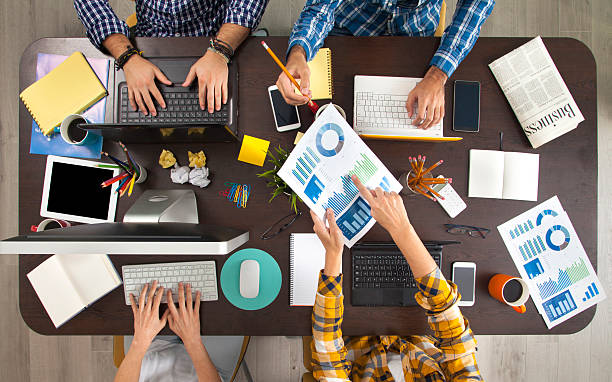 istock Business People Working on an Office Desk 502255832
