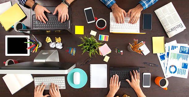 istock Business People Working on an Office Desk 502255964