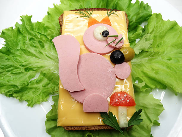 istock creative vegetable sandwich with cheese and sausage 502256496