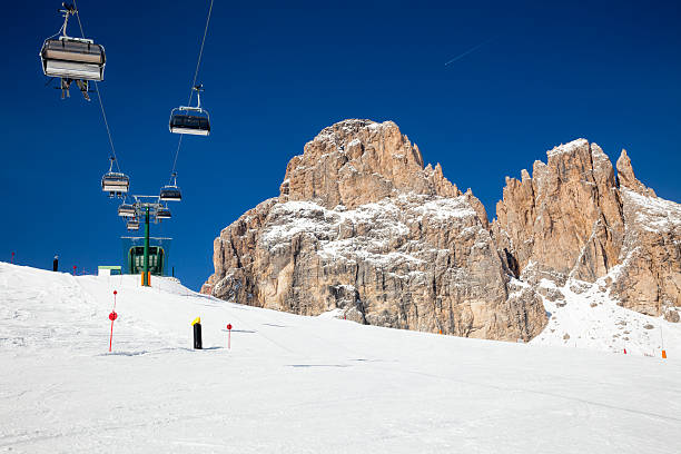 istock Ski lift at ski resort in Dolomites 502258978