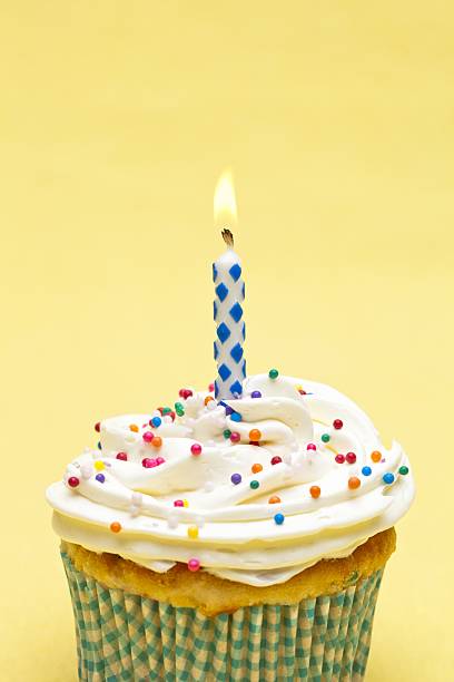 istock image of a cupcake with candle 502259656