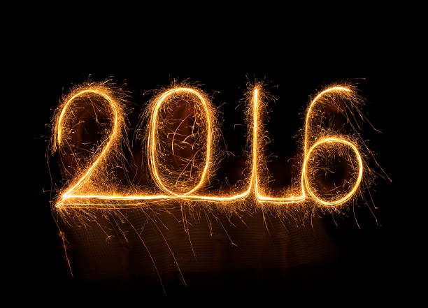 istock Happy new year 2016 written with Sparkle firework 502261244