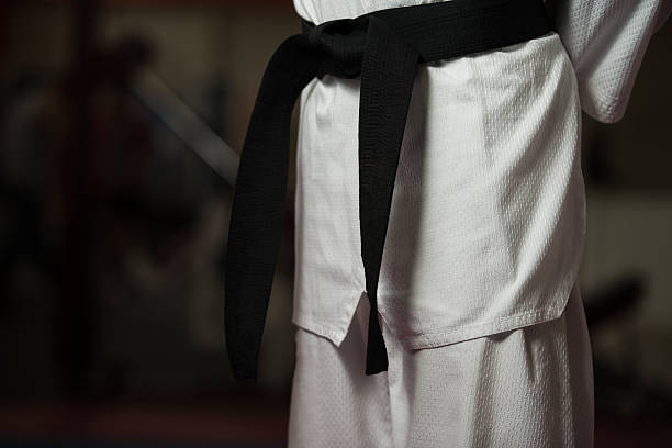 istock Man In A White Kimono And Belt 502273547