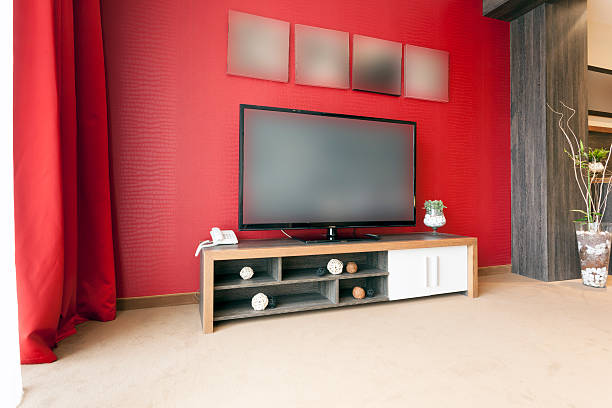 istock Big TV in modern apartment 502274705