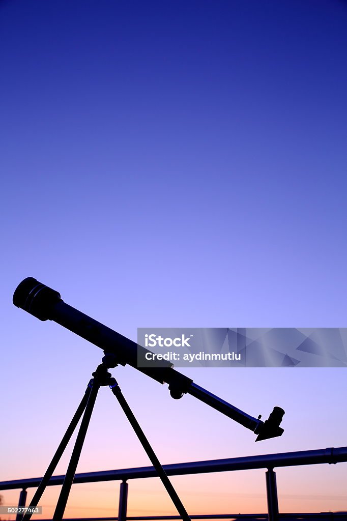 Silhouette of a telescope Silhouette of a telescope. Astronomy Stock Photo