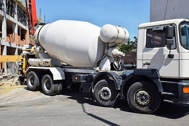 istock Cement mixer truck 502277837