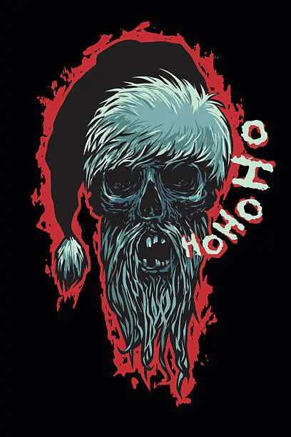 Vector illustration of Dead Moroz says Ho-Ho-Ho!