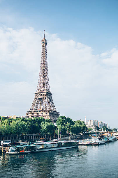 istock Seine in Paris with Eiffel tower in sunrise time 502286200