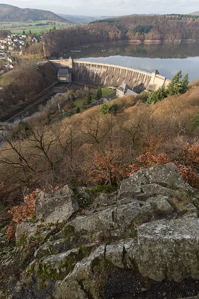 edersee dam germany in the winter