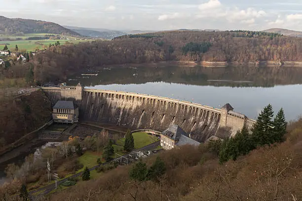 edersee dam germany in the winter