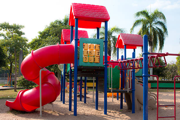 istock children playground in park , 502292568