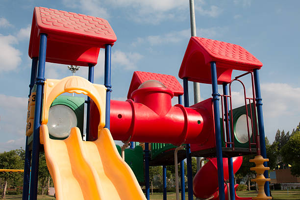 istock children playground in park , 502293232
