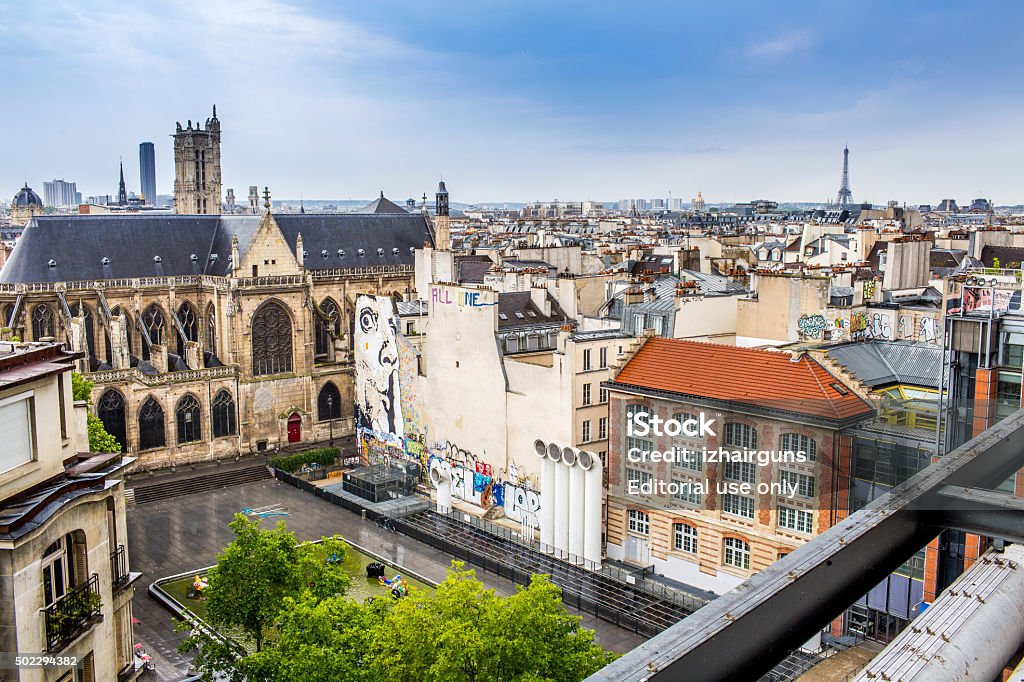 Vue de Paris depuis le toit du Centre Georges Pompidou - Photo de Georges Pompidou libre de droits