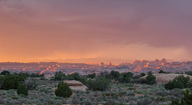 istock arches and towers utah desert sunset 502294392