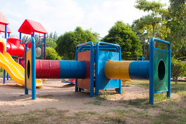 istock children playground in park , 502294526
