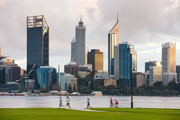 Perth Jogging stock photo