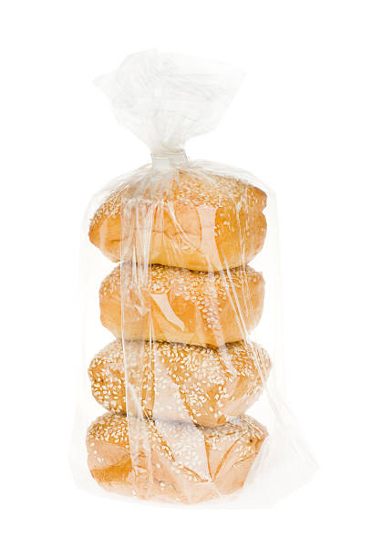 istock Wheat bun with sesame seeds in a blister pack 502296839