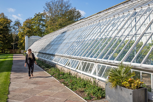 Pittsburgh, Pennsylvania - September 27, 2019: Phipps Conservatory and Botanical Gardens in Pittsburgh, Pennsylvania. Schenley Park's horticulture hub features botanical gardens and a steel glass Victorian greenhouse