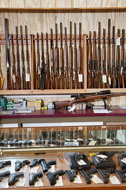 Rifle in Gun Shop stock photo