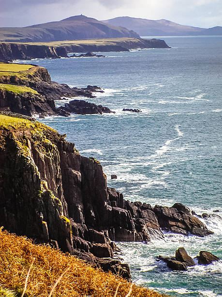 penisula di dingle - scenics coastline uk moss foto e immagini stock